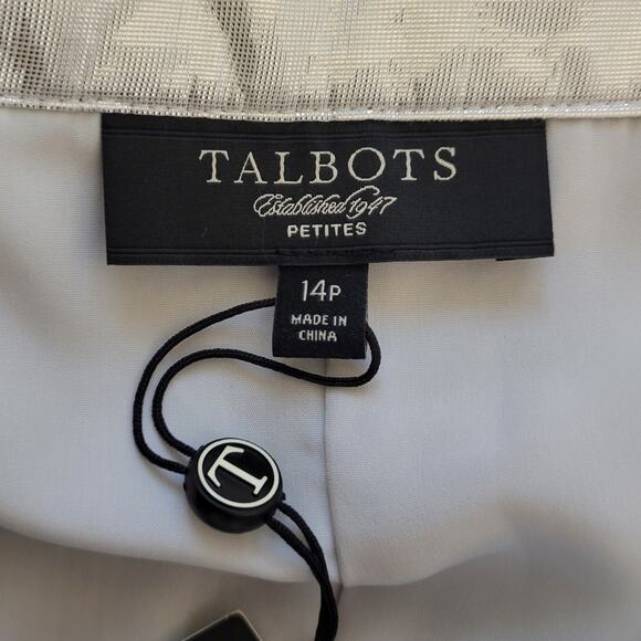 Talbots silver metallic accordion pleated skirt 14P - Picture 5 of 7